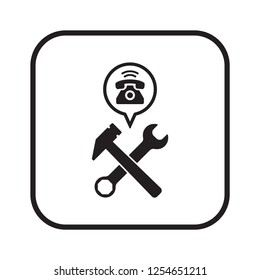 Service  tools  icon, isolated. Flat design.