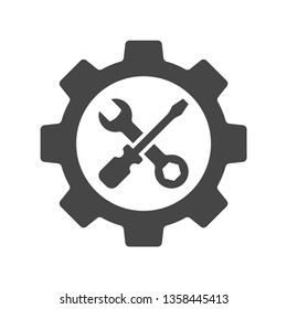 Service tools icon on white background. Vector illustration.