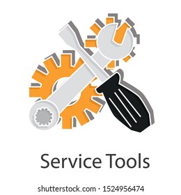 Service tools  icon on white background. Creative idea design  Flat vector illustration use for your presentation or project.