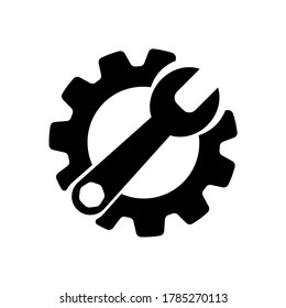 Service Tools icon. Style is bicolor flat symbol. rounded angles.on white background