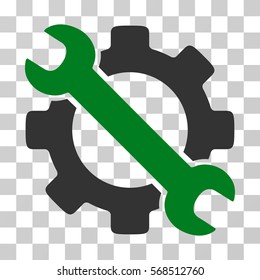 Service Tools Icon. Vector Illustration Style Is Flat Iconic Bicolor Symbol, Green And Gray Colors, Transparent Background. Designed For Web And Software Interfaces.