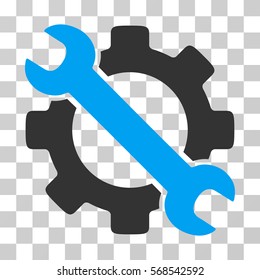 Service Tools icon. Vector illustration style is flat iconic bicolor symbol, blue and gray colors, transparent background. Designed for web and software interfaces.