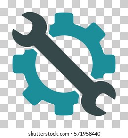 Service Tools icon. Vector illustration style is flat iconic bicolor symbol, soft blue colors, transparent background. Designed for web and software interfaces.
