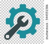 Service Tools icon. Vector pictogram style is a flat bicolor symbol, soft blue colors, chess transparent background. Designed for software and web interface toolbars and menus.
