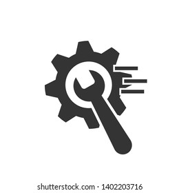 Service Tools icon. Vector pictogram style is a flat bicolor symbol, soft blue colors, chess transparent background. Designed for software and web interface toolbars and menus