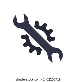 Service Tools icon. Vector pictogram style is a flat bicolor symbol, soft blue colors, chess transparent background. Designed for software and web interface toolbars and menus