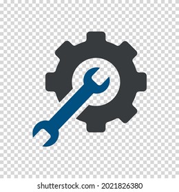 Service tools icon, vector pictogram style - flat bicolor symbol on transparent background.
