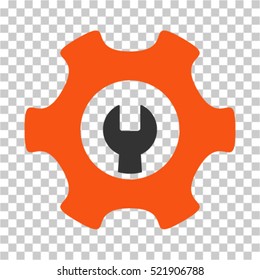 Service Tools icon. Vector pictograph style is a flat bicolor symbol, orange and gray colors, chess transparent background. Designed for software and web interface toolbars and menus.
