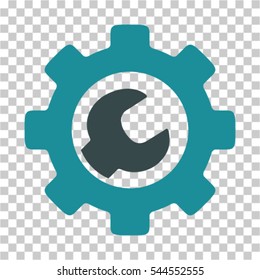 Service Tools icon. Vector pictograph style is a flat bicolor symbol, soft blue colors, chess transparent background. Designed for software and web interface toolbars and menus.