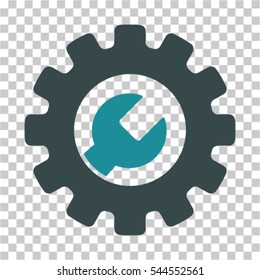 Service Tools icon. Vector pictograph style is a flat bicolor symbol, soft blue colors, chess transparent background. Designed for software and web interface toolbars and menus.