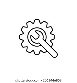 Icono Herramientas de servicio.ilustración vectorial en fondo blanco. modificable por color