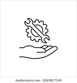 Icono Herramientas de servicio.ilustración vectorial en fondo blanco. modificable por color