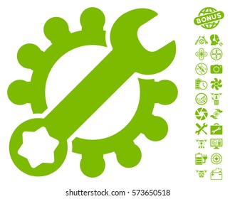 Service Tools pictograph with bonus copter tools graphic icons. Vector illustration style is flat iconic symbols on white background.