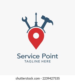 Service tools point logo design