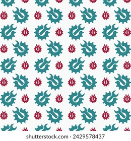Herramientas de servicio símbolo multicolor decorativo de moda rojo repetido patrón vector ilustración