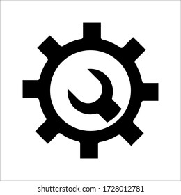 Icono vectorial de Herramientas de servicio. Ilustración sobre fondo blanco. Pasos 10