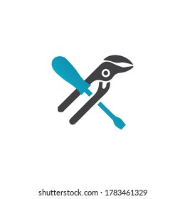 Plantilla de diseño de ilustración de icono vectorial de Herramientas de servicio