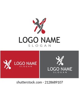 Plantilla de diseño de ilustración de icono vectorial de Herramientas de servicio