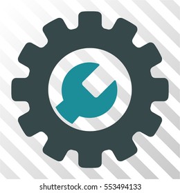Service Tools vector icon. Illustration style is flat iconic bicolor soft blue symbol on a hatch transparent background.