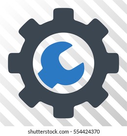 Service Tools vector icon. Illustration style is flat iconic bicolor smooth blue symbol on a hatch transparent background.