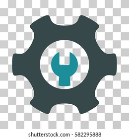 Service Tools vector icon. Illustration style is a flat iconic bicolor soft blue symbol on a transparent background.