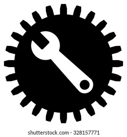 Service Tools vector icon. Style is flat symbol, black color, rounded angles, white background.