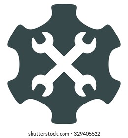 Service Tools vector icon. Style is flat symbol, soft blue color, rounded angles, white background.