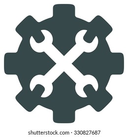 Service Tools vector icon. Style is flat symbol, soft blue color, rounded angles, white background.