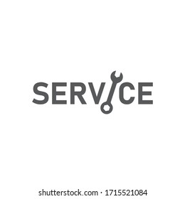 Service Tools vector icon symbol maintenance or preference isolated on white background