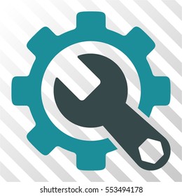 Service Tools vector pictogram. Illustration style is flat iconic bicolor soft blue symbol on a hatch transparent background.