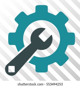 Service Tools vector pictogram. Illustration style is flat iconic bicolor soft blue symbol on a hatch transparent background.