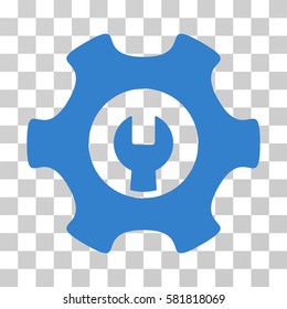 Service Tools vector pictogram. Illustration style is a flat iconic cobalt symbol on a transparent background.