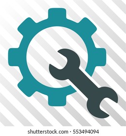 Service Tools vector pictograph. Illustration style is flat iconic bicolor soft blue symbol on a hatch transparent background.