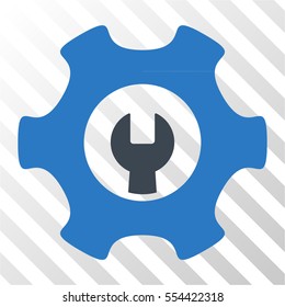 Service Tools vector pictograph. Illustration style is flat iconic bicolor smooth blue symbol on a hatch transparent background.