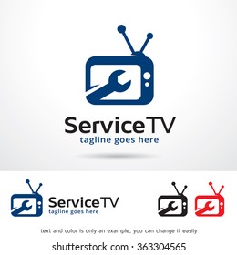 Service TV Logo Template Design Vector