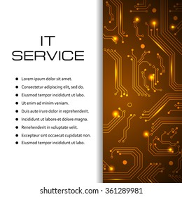IT service vector banner. Can be used for page website, web design,brochure template, it service price list. Illustration for your business.
