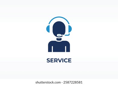 SERVICE vector, icon or logo sign isolated symbol illustration