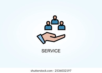 Ilustración De Vector De Servicio O Símbolo De Logotipo