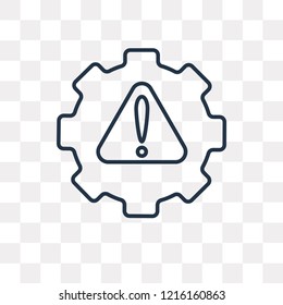 Service vector outline icon isolated on transparent background, high quality linear Service transparency concept can be used web and mobile