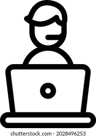 service vector thin line icon