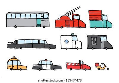 Service vehicle set