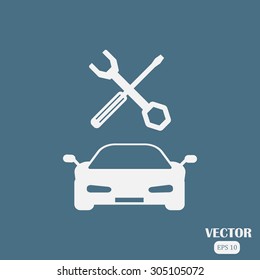 service vehicle vector icon