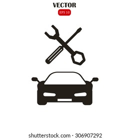 service vehicle vector icon