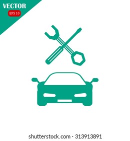 service vehicle vector icon