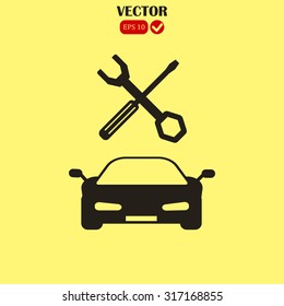 service vehicle vector icon