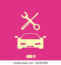 service vehicle vector icon