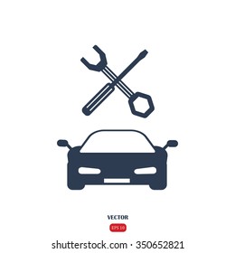 service vehicle vector icon