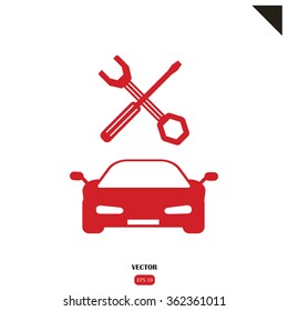 service vehicle vector icon