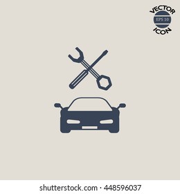 service vehicle vector icon