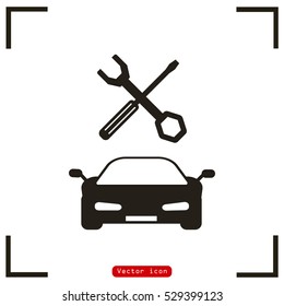 service vehicle vector icon